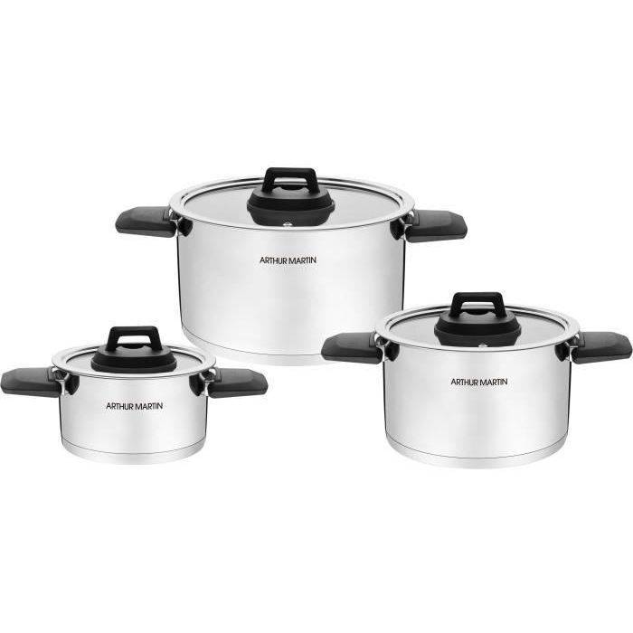 Arthur Martin Pannenset met Opvouwbare Handvatten - RVS - AM6321-0