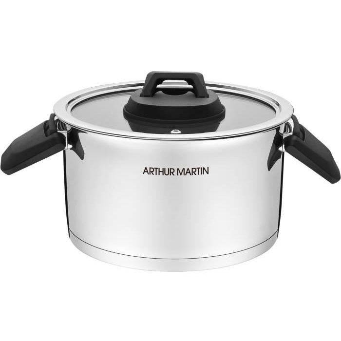 Arthur Martin Pannenset met Opvouwbare Handvatten - RVS - AM6321-3