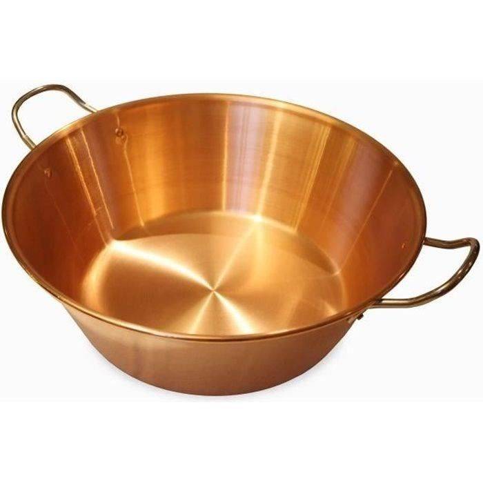 BAUMALU Koperen Jam Pan - 38 cm - 1,2 mm Dikte - RVS Handvatten - 9 Liter-0