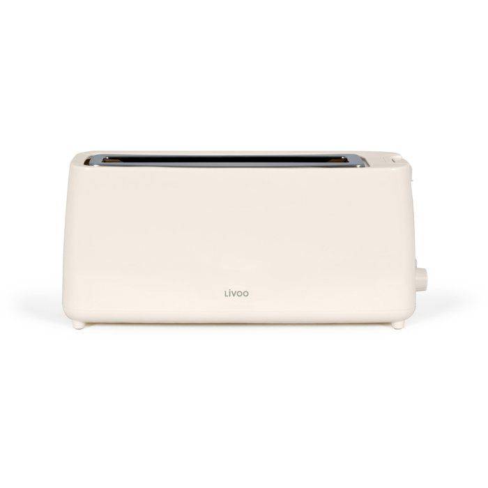 LIVOO Toaster DOD168C - 900W - Lange Slot - Instelbare Thermostaat: 7 Niveaus - Off-white-0