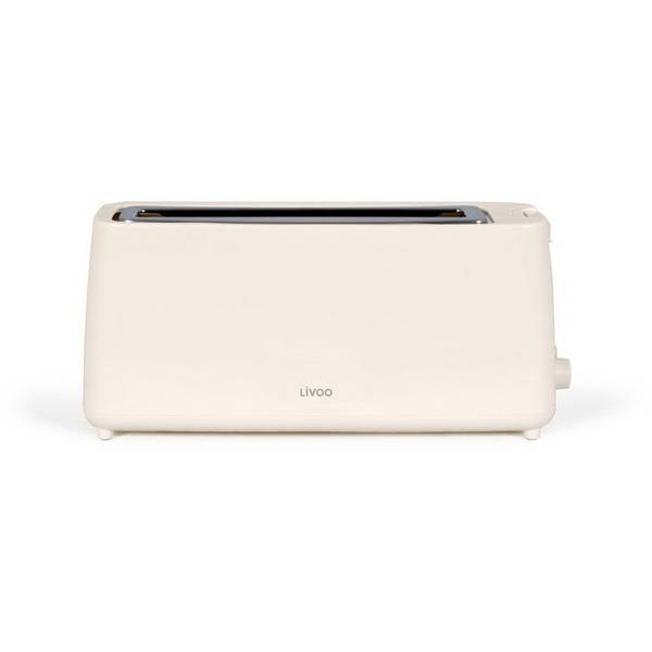 LIVOO Toaster DOD168C - 900W - Lange Slot - Instelbare Thermostaat: 7 Niveaus - Off-white