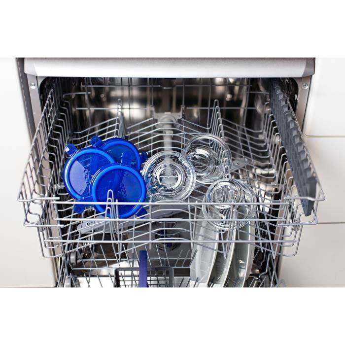 PYREX Set van 5 Mini Schalen - Cook & Go - Glas - Rond - Luchtdichte Deksel - 0,2 L-1