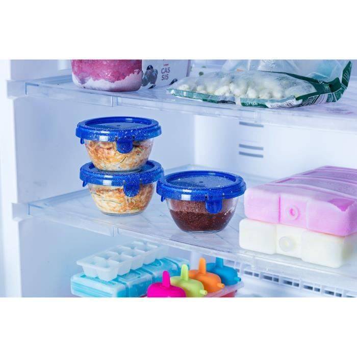 PYREX Set van 5 Mini Schalen - Cook & Go - Glas - Rond - Luchtdichte Deksel - 0,2 L-2