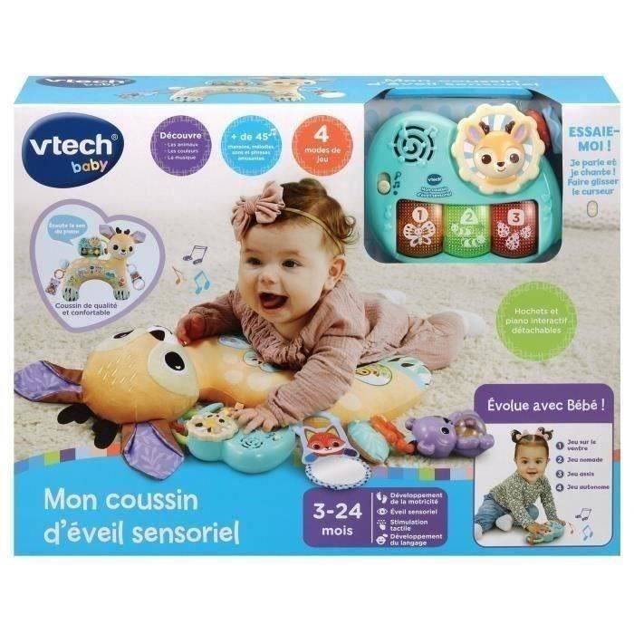 VTECH Mijn Sensorisch Activiteit Kussen - Ontwikkelingsspeelgoed voor Baby's 3-24 Maanden-2