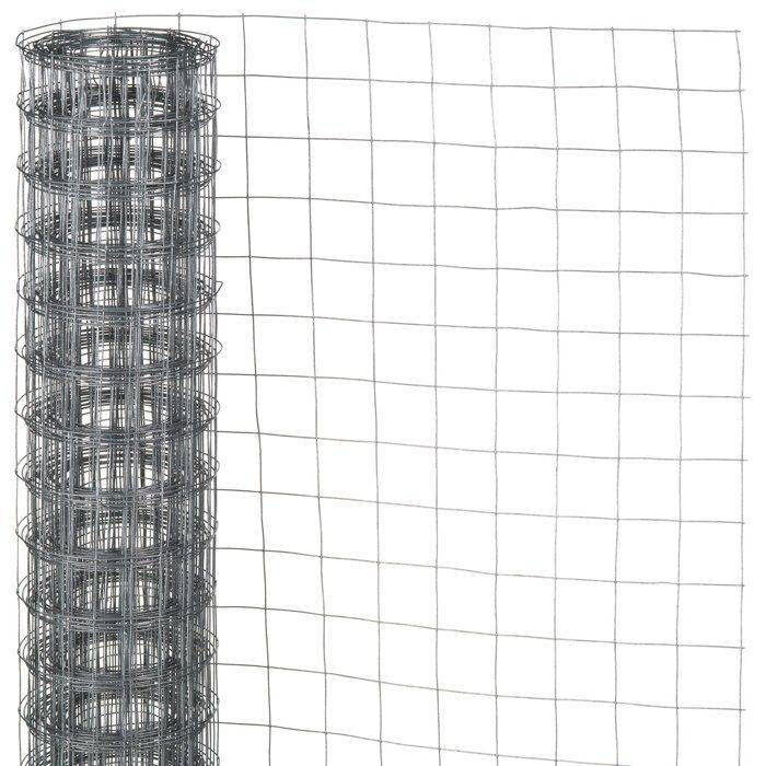 NATURAL Vierkant Draadgaas - 0,5 x 10 m - Dikte 12,7 mm - Grijs-0