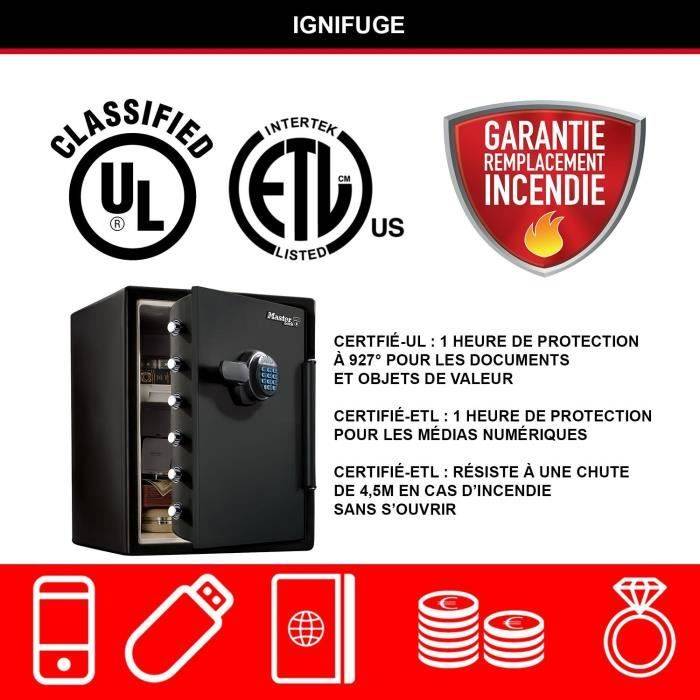 Kluis - MASTER LOCK - Brandwerend en Waterdicht - XXL 56,6 L - Elektronisch Combinatieslot-2