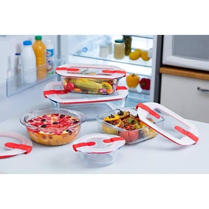 PYREX Rechthoekige Container met Deksel - 28 x 20 cm - 2,5 L - Koken & Verwarmen - Borosilicaatglas-3