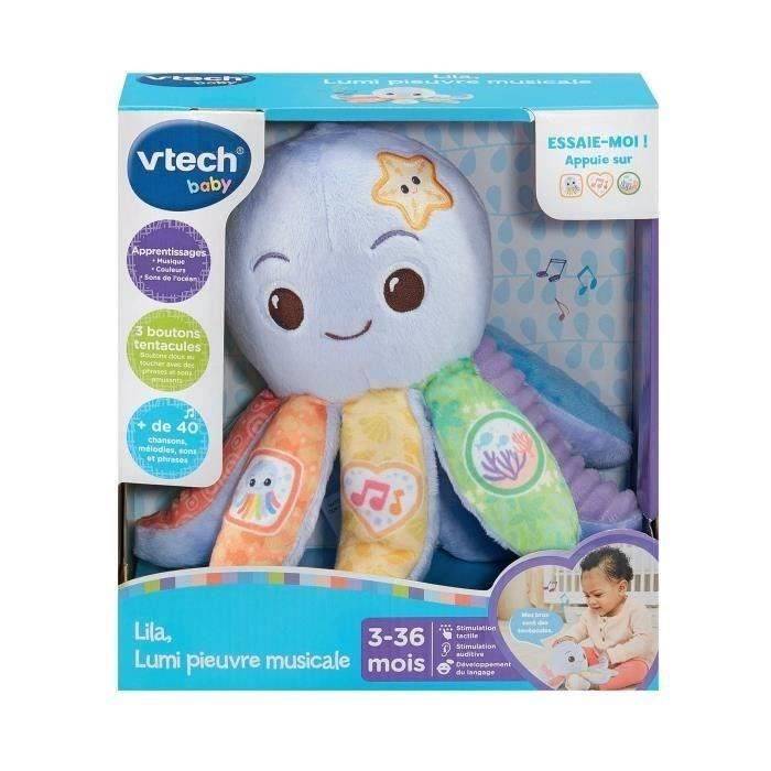 VTECH Knuffel - Lila, Lumi Muzikale Octopus - 3-36 Maanden - Interactief-3