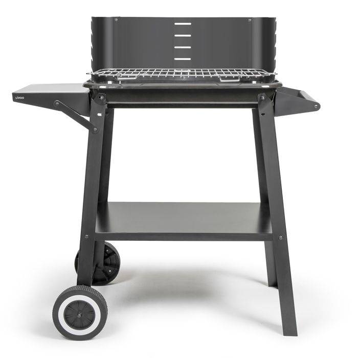 LIVOO DOC328 Houtskoolbarbecue - Roestvrij Staal - Kookoppervlak 48.5 x 28.8 cm-0