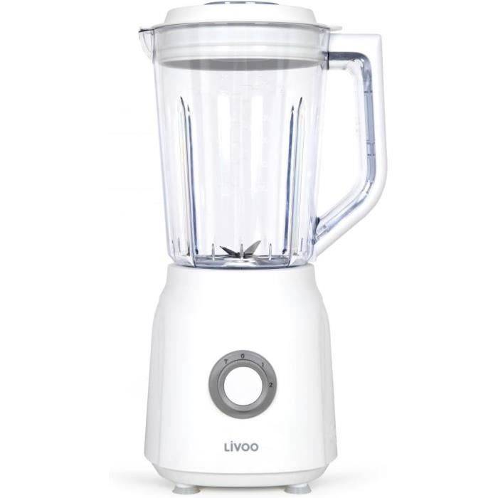 LIVOO Blender - 1,5 L - 600 W - 22.000 RPM - 2 Snelheden - Turbo Wit-0