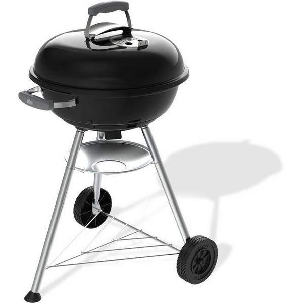 Weber Compact Kettle Houtskoolbarbecue - 47 cm - Geëmailleerd Staal - 6 Personen - Zwart