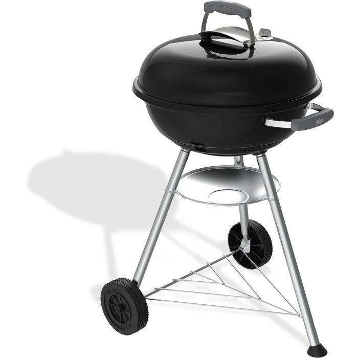Weber Compact Kettle Houtskoolbarbecue - 47 cm - Geëmailleerd Staal - 6 Personen - Zwart-2