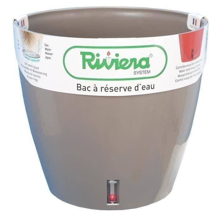 RIVIERA Ronde Plastic Bloempot - EVA NEW - Ø 45 x H 45 cm - 49 L - Taupe H45-0