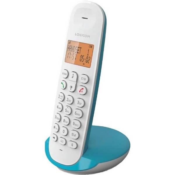 LOGICOM DECT ILOA 150 SOLO Draadloze Vaste Telefoon - Turquoise - Geen Antwoordapparaat