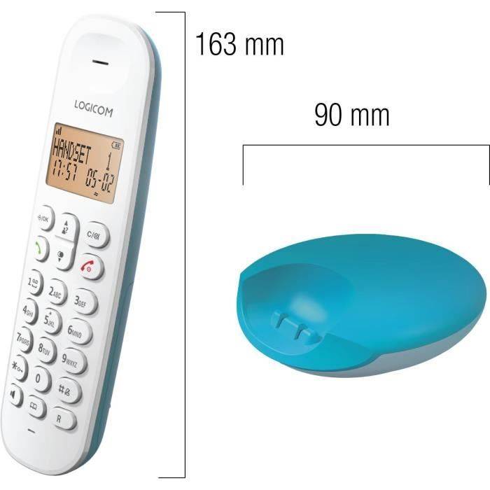 LOGICOM DECT ILOA 150 SOLO Draadloze Vaste Telefoon - Turquoise - Geen Antwoordapparaat-1
