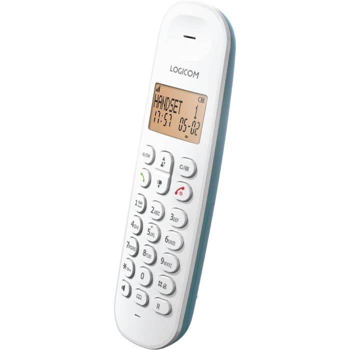 LOGICOM DECT ILOA 150 SOLO Draadloze Vaste Telefoon - Turquoise - Geen Antwoordapparaat-2