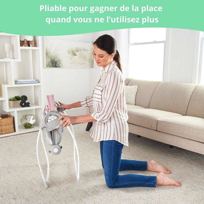 INGENUITY Vouwbare Elektrische Babyswing - Flora - Baby Cadeau-1