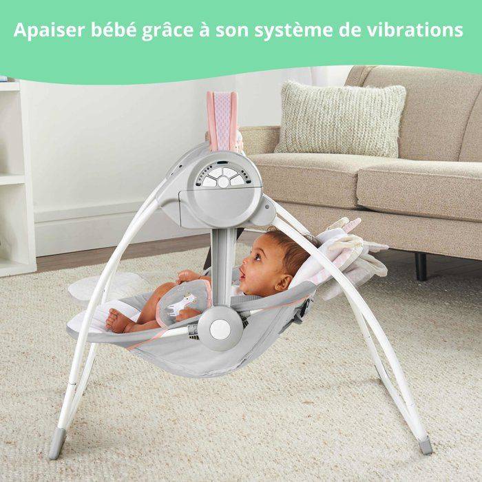 INGENUITY Vouwbare Elektrische Babyswing - Flora - Baby Cadeau-2