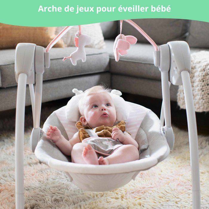 INGENUITY Vouwbare Elektrische Babyswing - Flora - Baby Cadeau-4