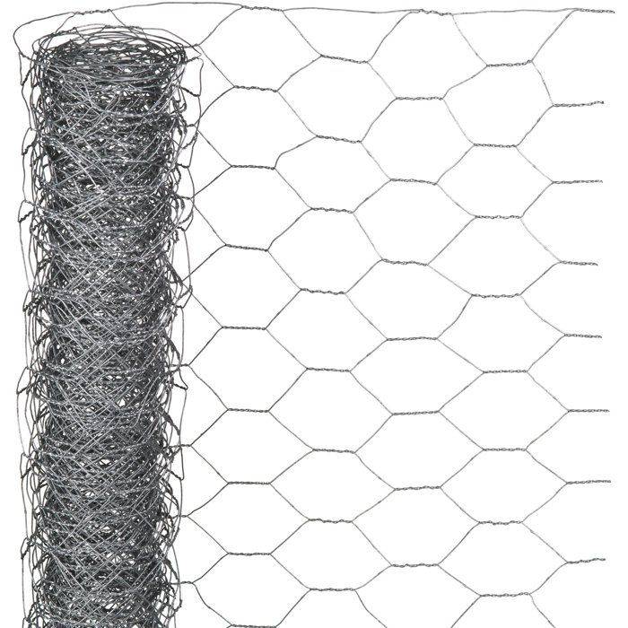 Gegalvaniseerd Hexagonaal Draadgaas - NATUURLIJK - 0,5 x 3 m - 25 mm Dikte - Grijs-0