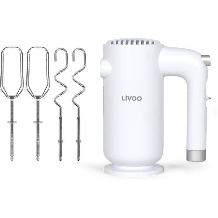 LIVOO Elektrische Mixer - 250 W - 5 Snelheden - Turbo Functie - Wit-3