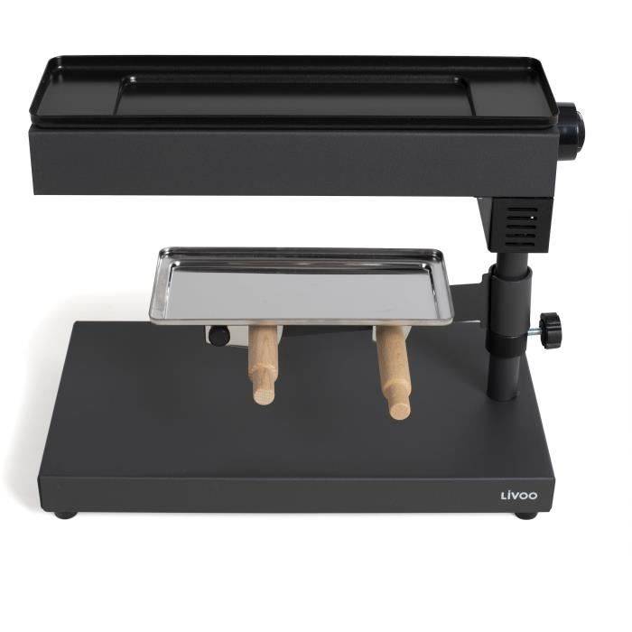 LIVOO Raclette Grill - DOC159 - 600W - Voor 6 tot 8 Personen - Verwijderbare Kaashouder - 2 Spatels-1