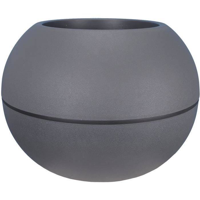RIVIERA Bal Bloempot - Graniet - Ø 40 x H 28 cm - Grijs D40 H28-0