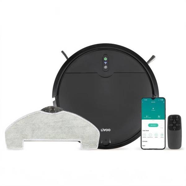 LIVOO DOH145 WASH'UP - Robotstofzuiger en Mop - 1000 Pa - 70 min