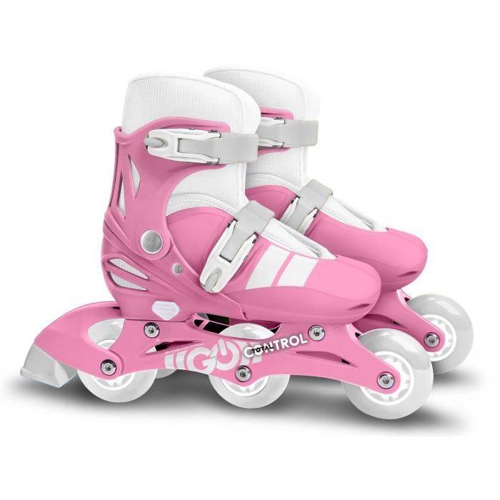 2-in-1 Inline Skates - STAMP - SKIDS CONTROL - 3 Wielen - Maat 27-30 - Roze-1