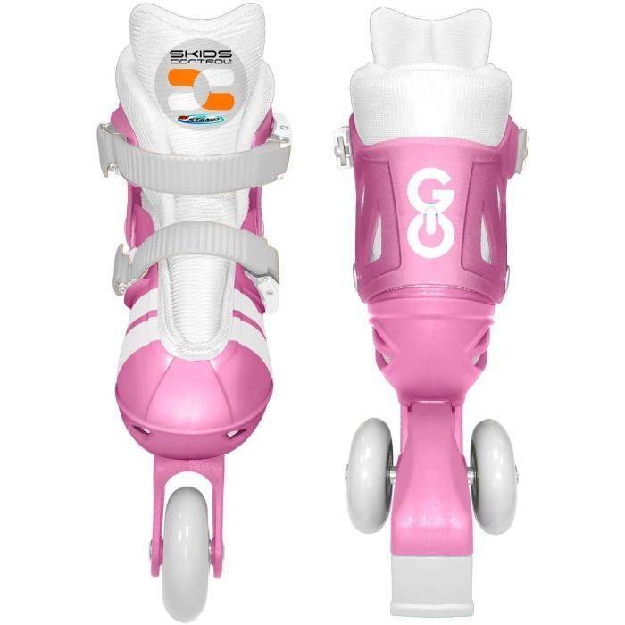 2-in-1 Inline Skates - STAMP - SKIDS CONTROL - 3 Wielen - Maat 27-30 - Roze-2