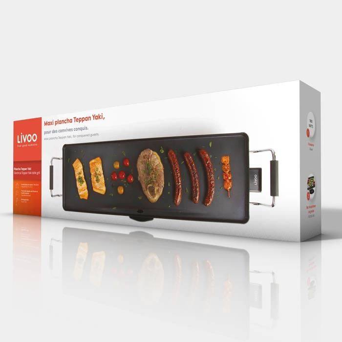 LIVOO Teppanyaki Grill - DOM182 - 70 x 23 cm - 1800W - Verstelbare Temperatuur-2