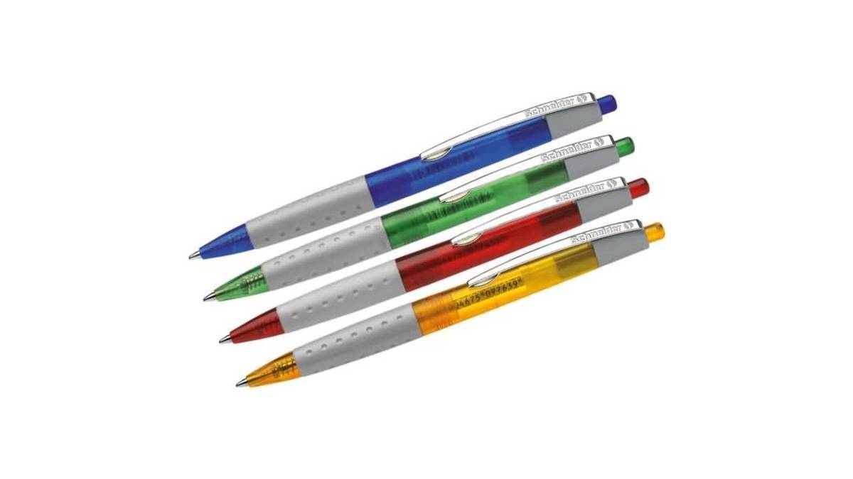Schneider Loox Clip-on Uittrekbare Pen Blauw Medium RVS - 135580-0