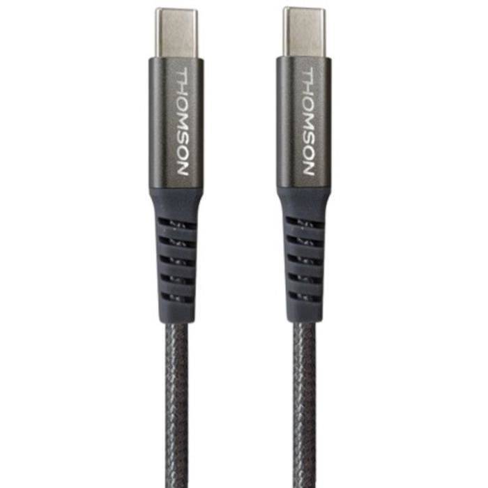 THOMSON USB-C naar USB-C Kabel 100W - Snelladen en Gegevensoverdracht - 1,5 m-0
