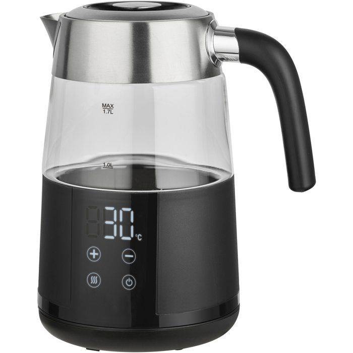 LIVOO DOD221N Digitale Waterkoker 1,7 L 2200 W 360° Draaischijf RVS-1