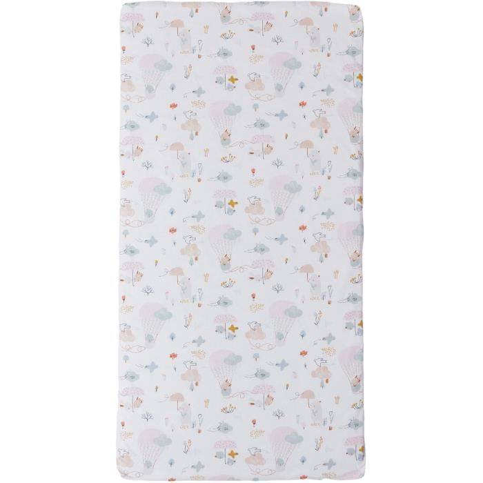 TINEO Balloons Reis Matras 120x60 cm - Wit - Compact & Draagbaar-0
