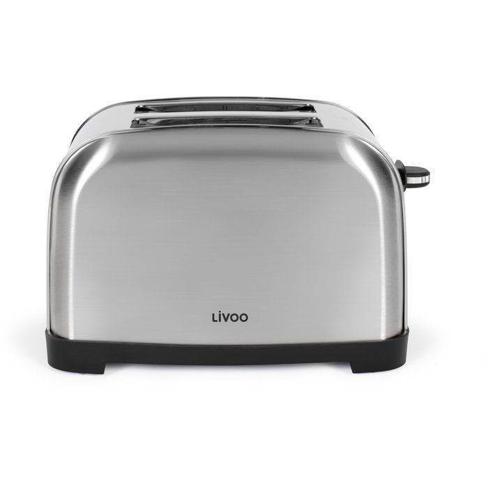 LIVOO Toaster DOD196 - 850W - 2 Slots - Instelbare Thermostaat: 7 Niveaus - RVS 2-slice-0
