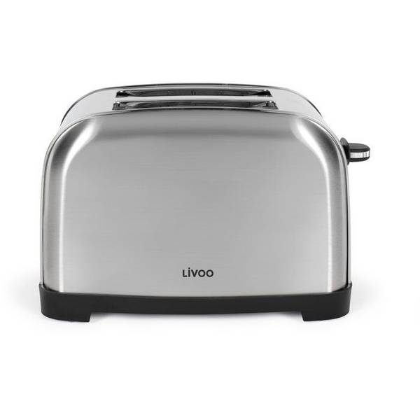 LIVOO Toaster DOD196 - 850W - 2 Slots - Instelbare Thermostaat: 7 Niveaus - RVS 2-slice