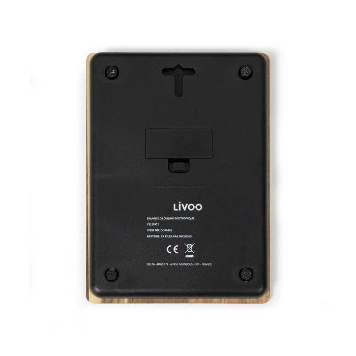 Livoo Elektronische Keukenweegschaal DOM492 - 5 kg Capaciteit - Acaciahout-2