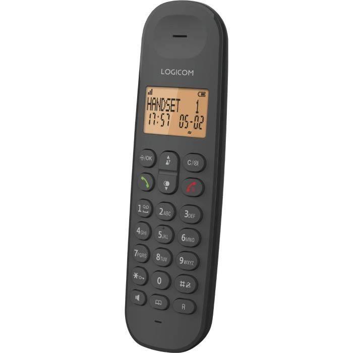 LOGICOM DECT ILOA 150 SOLO Draadloze Vaste Telefoon - Zwart - Geen Antwoordapparaat-2