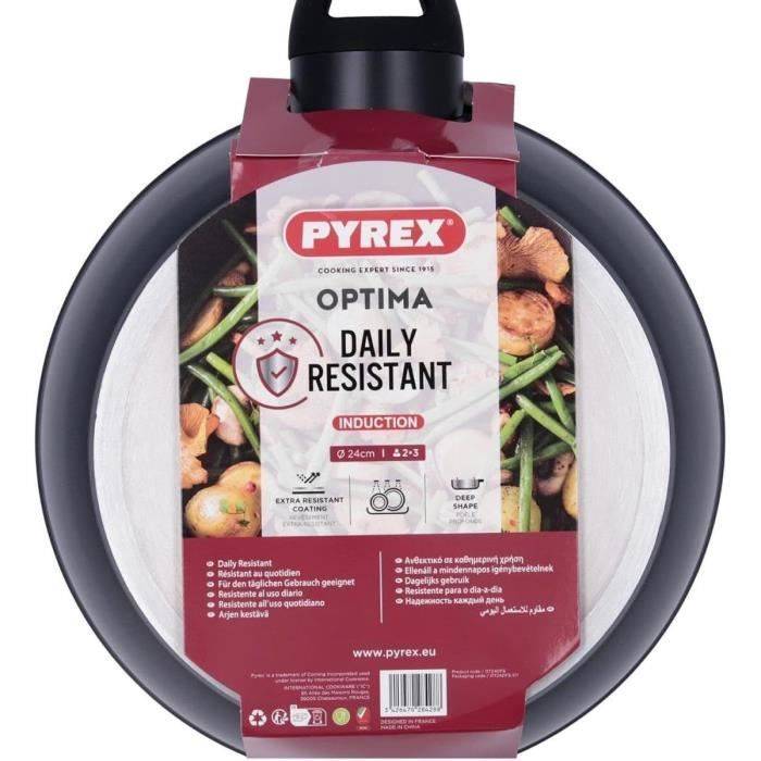 PYREX Diepfriteuse - Gesmeed Aluminium - Antiaanbaklaag - 24 cm - PFAS-vrij-4