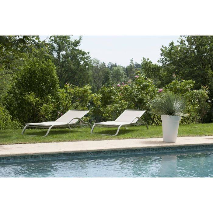 RIVIERA Bloempot - Soleilla hoog - H52 x D39 cm - Wit-1