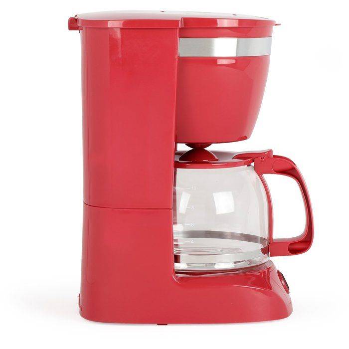 LIVOO Elektrische Koffiezetapparaat - DOD163RC - 800 W - 1,25 L - 12 Kopjes - Rood-1