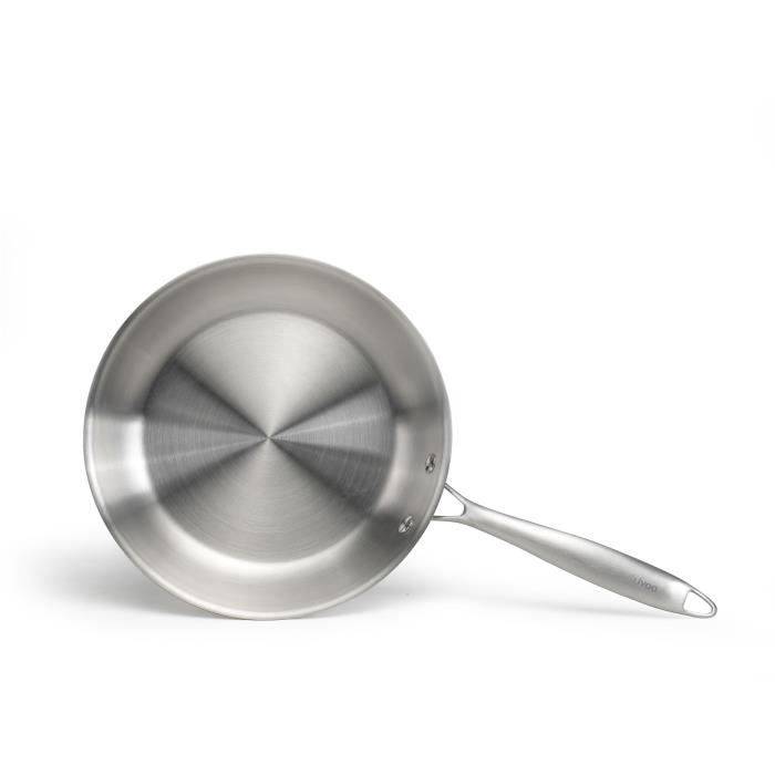 LIVOO MEP157 Koekenpan - 20 cm - Triply RVS - Geschikt voor alle kookplaten inclusief inductie - Gemaakt in Frankrijk-2