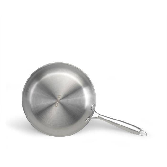 LIVOO MEP157 Koekenpan - 20 cm - Triply RVS - Geschikt voor alle kookplaten inclusief inductie - Gemaakt in Frankrijk-3