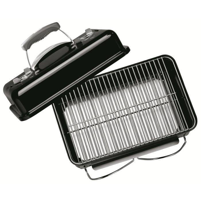Weber Go-Anywhere Houtskoolbarbecue - Zwart - Geëmailleerde Stalen Kom en Deksel-2
