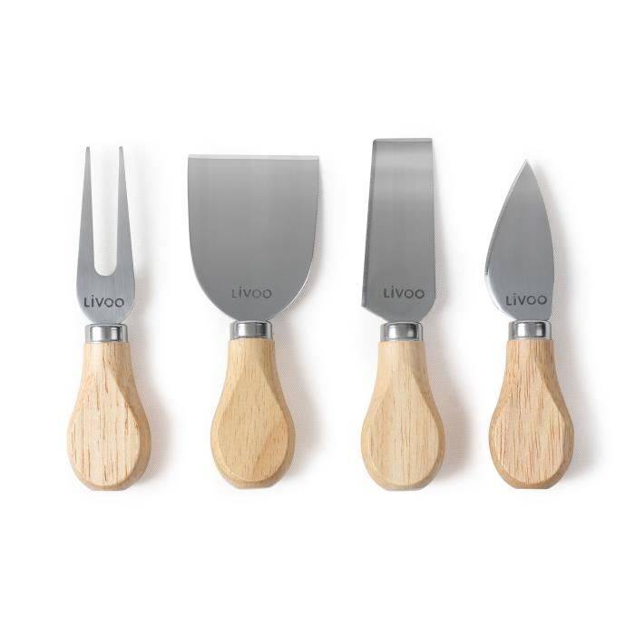 LIVOO Kaasplank - MEN28 - Rubberhout - Draaiende Plank - 4 Gereedschappen-2