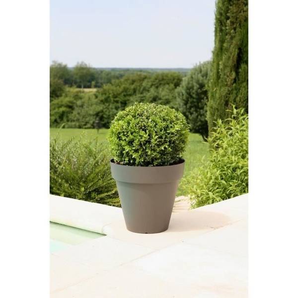 RIVIERA Bloempot - Soleilla Rond - Ø 39,2 x 35,8 cm - Glitterig Grijs