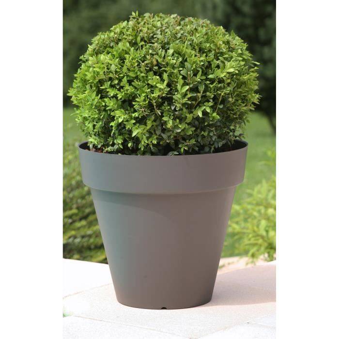 RIVIERA Bloempot - Soleilla Rond - Ø 39,2 x 35,8 cm - Glitterig Grijs-1