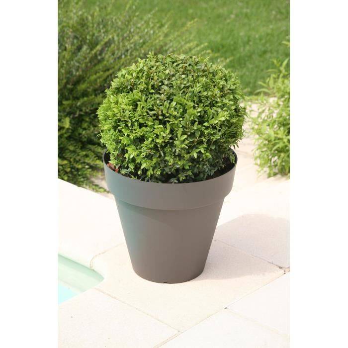 RIVIERA Bloempot - Soleilla Rond - Ø 39,2 x 35,8 cm - Glitterig Grijs-2