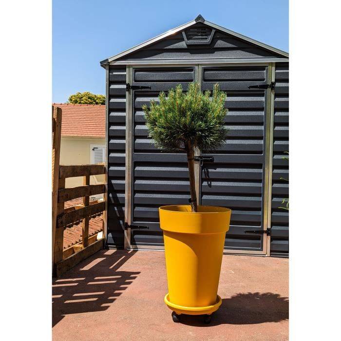 RIVIERA SOLEILLA Ronde Bloempot - Plastic - H 52 cm - Diameter 39 cm - Geel H52 D39-0